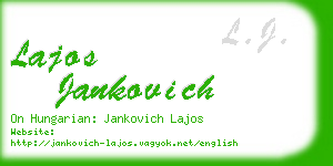 lajos jankovich business card